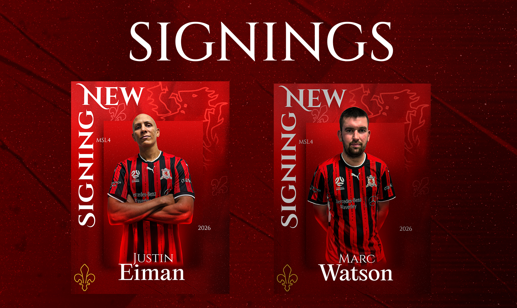 New signings graphics