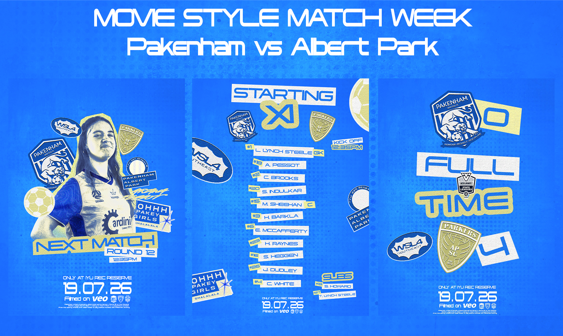 Movie style match week — Pakenham vs Albert Park