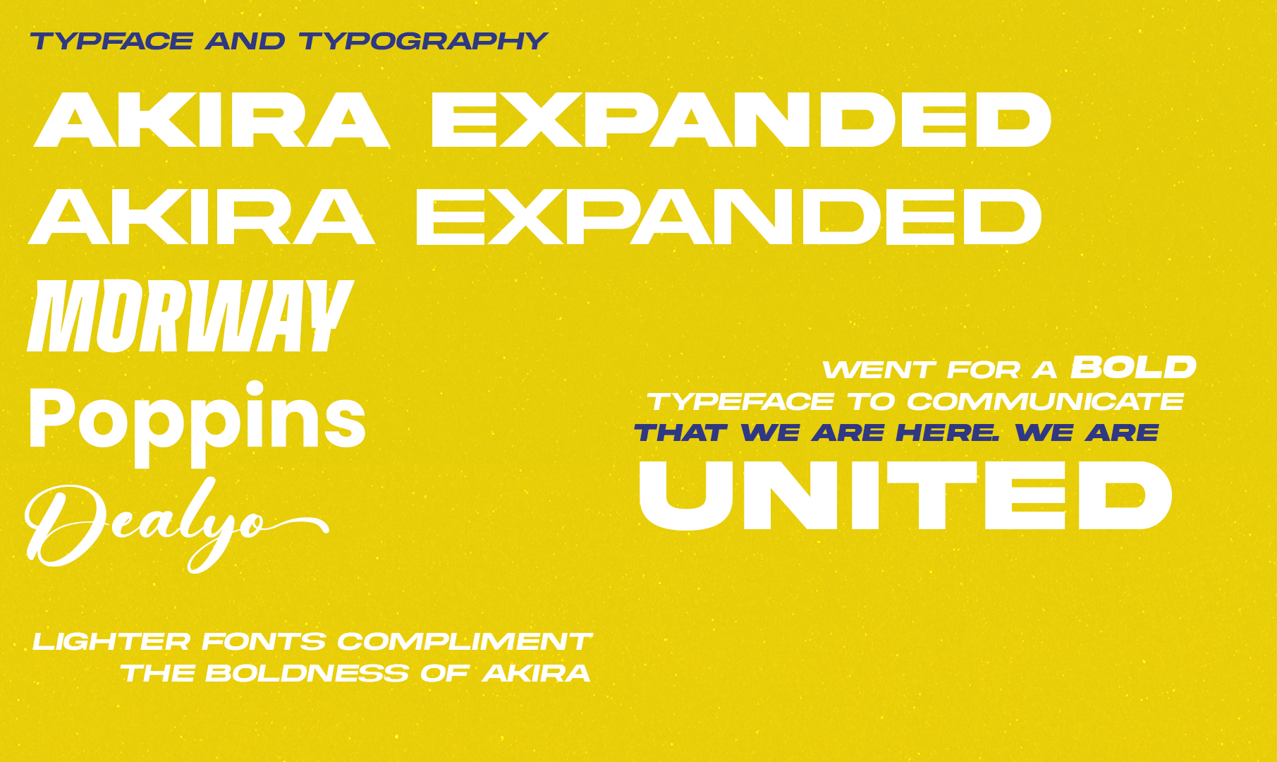 Pakenham United typeface and typography